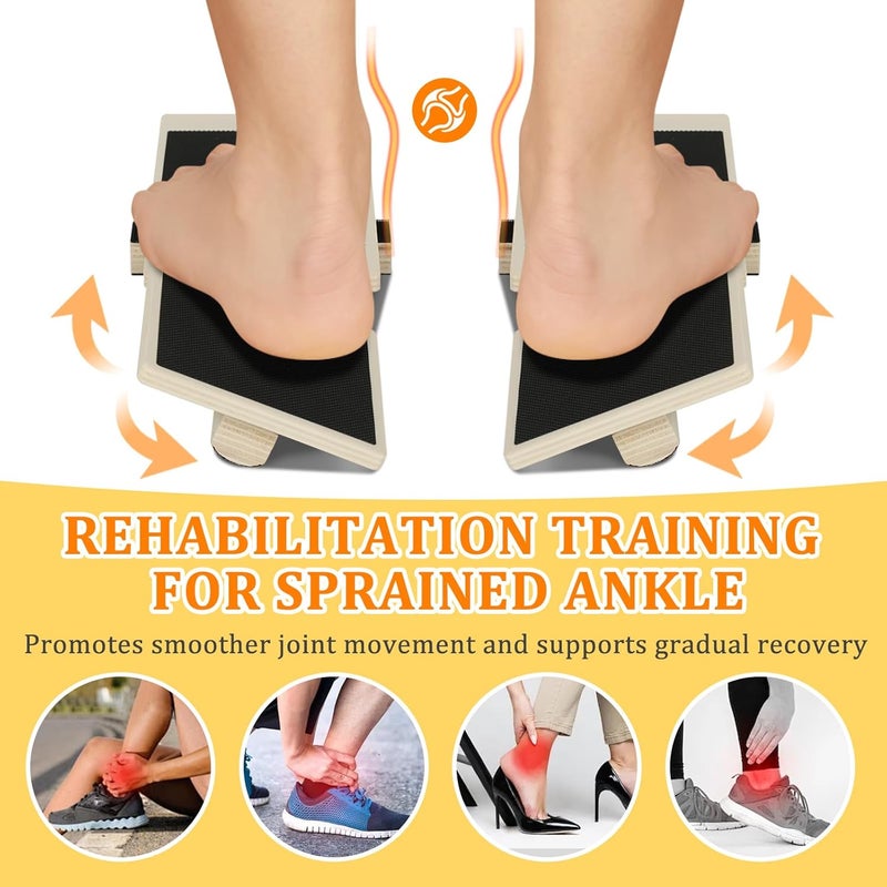 Silbingan Adjustable Balance Board for Ankle & Foot Strength – Single-Leg Stability Trainer for Balance, Mobility, Calf Flexibility & Core Control – Foot Exercise Equipment for Home, Office, Gym & Rehab - Image 3